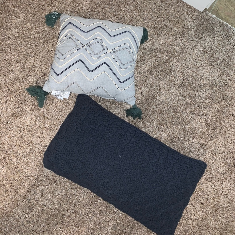 Two throw pillows